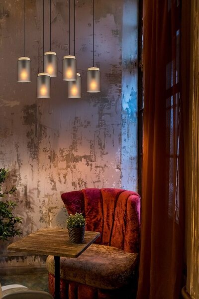 Lampa Viseća APP1813-6CP Frosted Grey