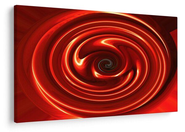 Apstraktna slika - crvena spirala (90x60 cm)