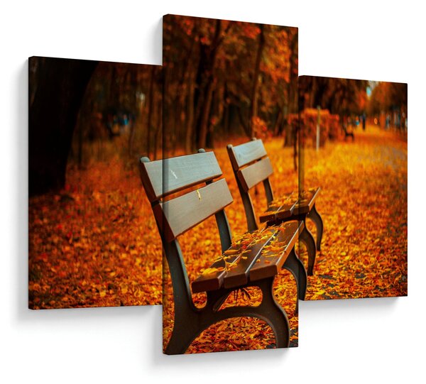 Slika klupe u jesen (90x60 cm)