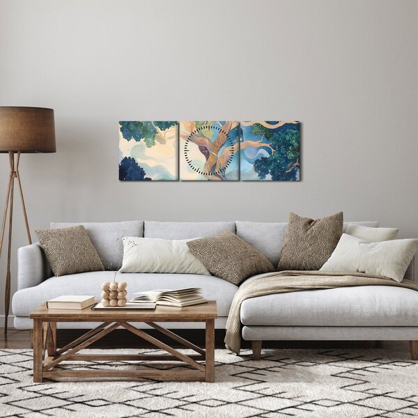 Slika – Svemirsko drvo (sa satom) (90x30 cm)