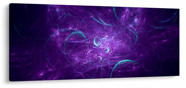 Slika moderne plave apstrakcije (120x50 cm)