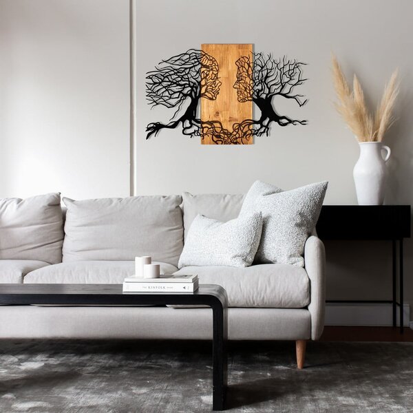 Drveno-metalni zidni ukras 92x58 cm Tutku - Wallity