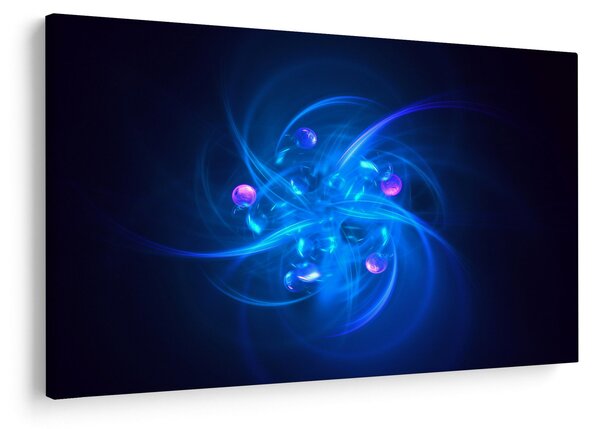 Moderna slika plave apstrakcije (90x60 cm)
