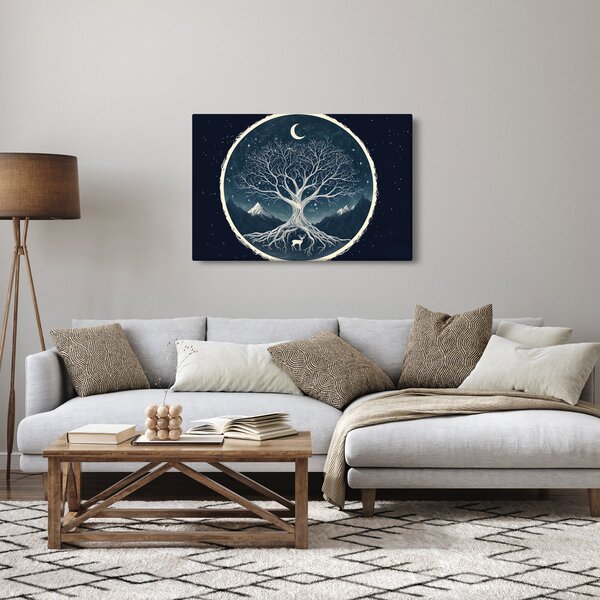Slika – Magično drvo s jelenom II. (90x60 cm)