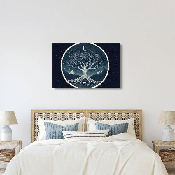Slika – Magično drvo s jelenom II. (90x60 cm)