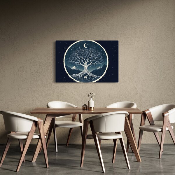 Slika – Magično drvo s jelenom II. (90x60 cm)