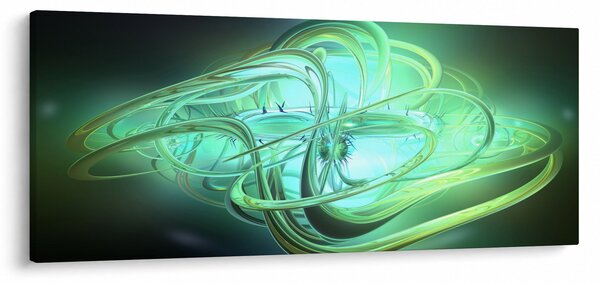 Slika zelene apstrakcije (120x50 cm)