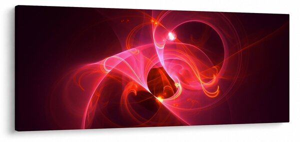 Moderna slika ružičaste apstrakcije (120x50 cm)