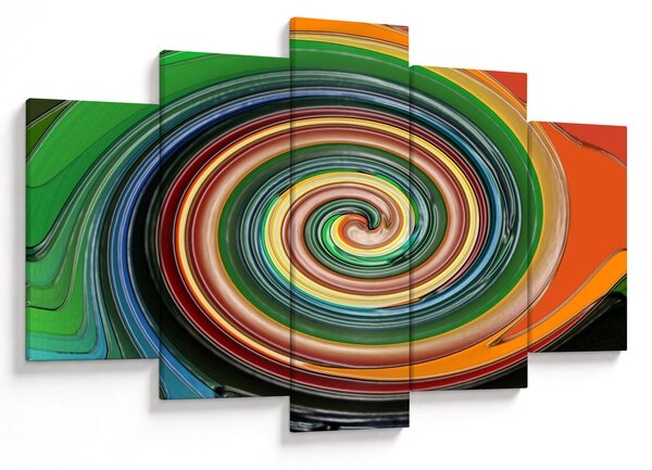Apstraktna slika - spirala u boji (150x105 cm)