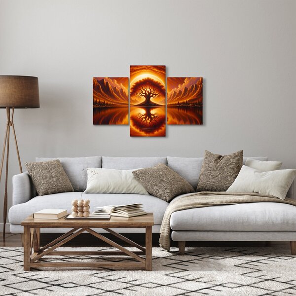 Slika – Drvo u krvavom suncu (90x60 cm)