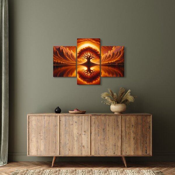 Slika – Drvo u krvavom suncu (90x60 cm)