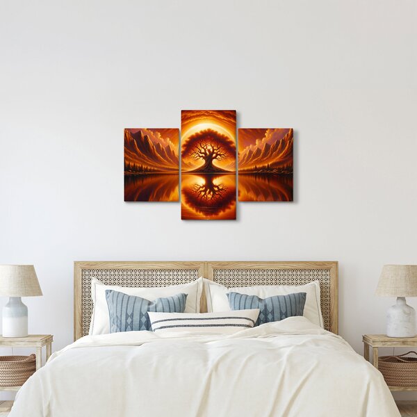 Slika – Drvo u krvavom suncu (90x60 cm)