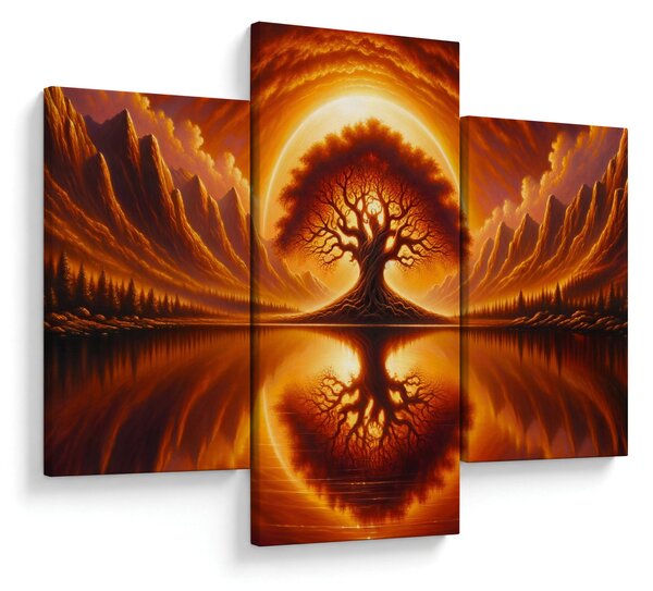 Slika – Drvo u krvavom suncu (90x60 cm)