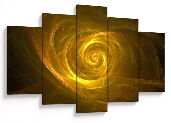 Slika apstraktne žute spirale (150x105 cm)