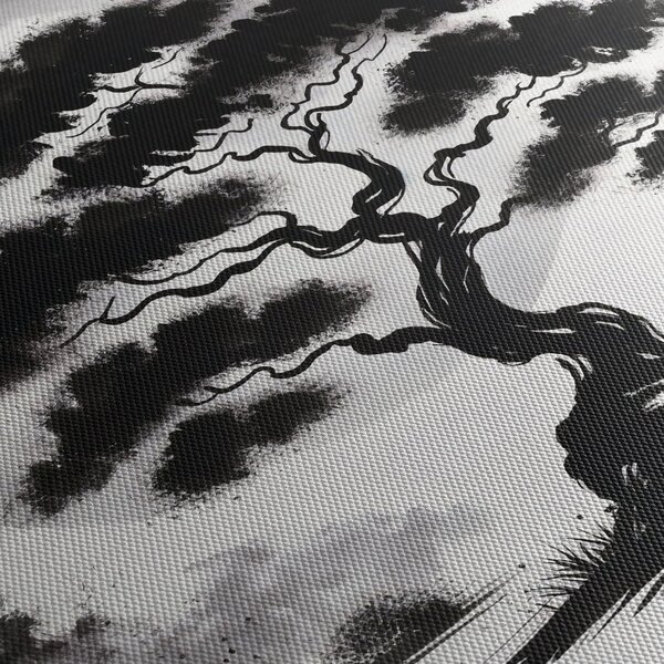 Slika – Crno-bijeli bonsai (90x60 cm)