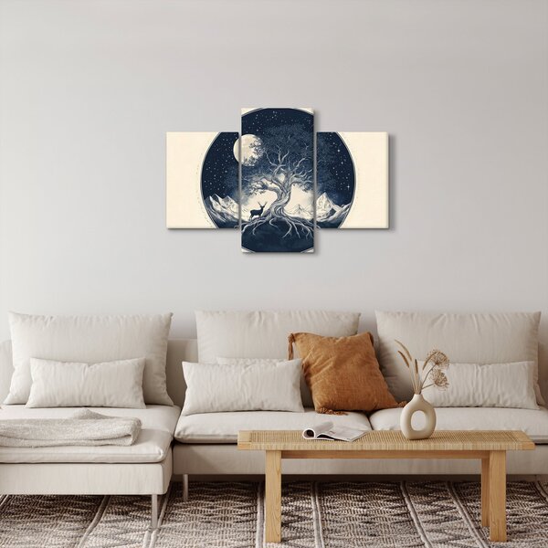Slika – Magično drvo s jelenom I. (90x60 cm)