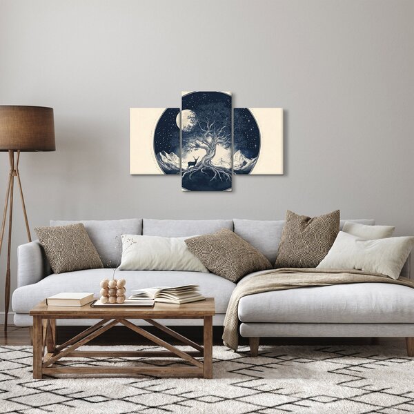 Slika – Magično drvo s jelenom I. (90x60 cm)
