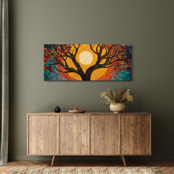 Slika - Sunce u krošnji stabla života (120x50 cm)