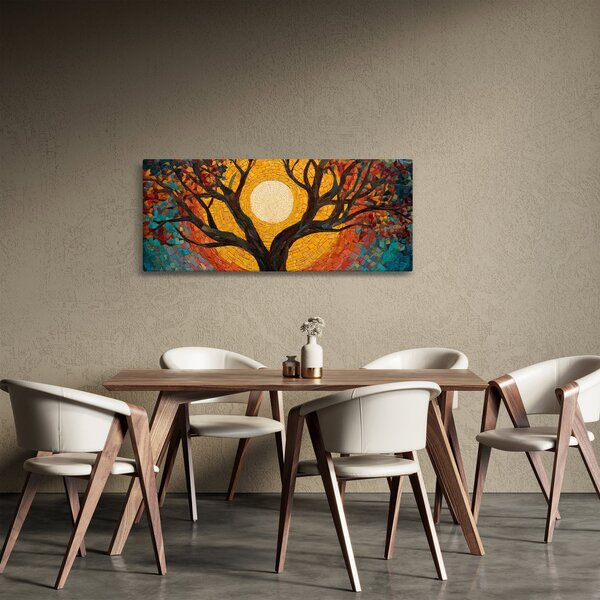 Slika - Sunce u krošnji stabla života (120x50 cm)
