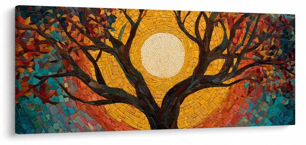 Slika - Sunce u krošnji stabla života (120x50 cm)