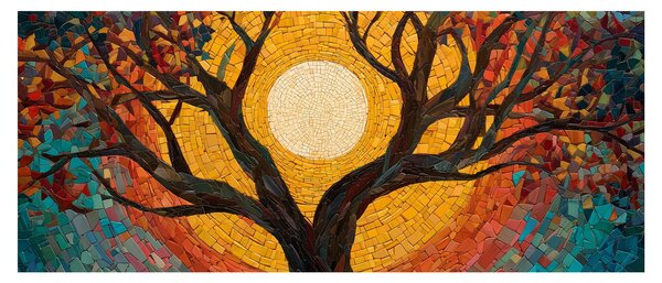 Slika - Sunce u krošnji stabla života (120x50 cm)