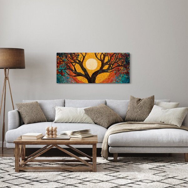 Slika - Sunce u krošnji stabla života (120x50 cm)