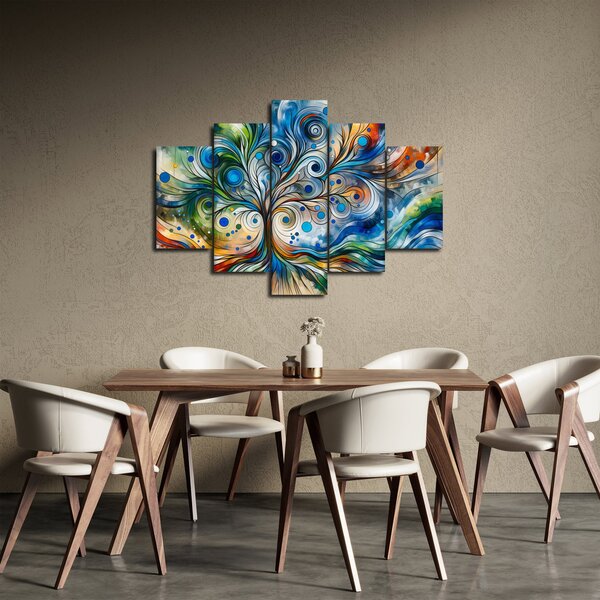 Slika – Šareno energetsko drvo (150x105 cm)
