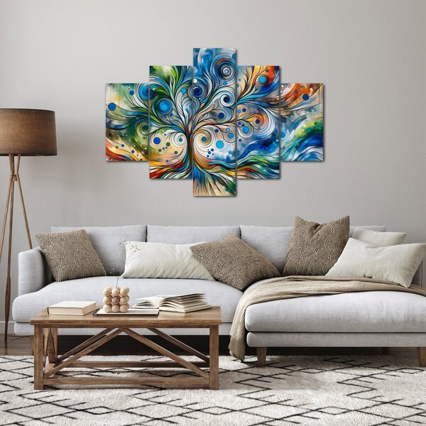 Slika – Šareno energetsko drvo (150x105 cm)