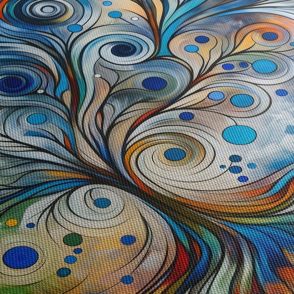 Slika – Šareno energetsko drvo (90x60 cm)