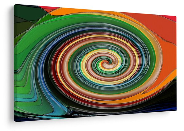 Apstraktna slika - spirala u boji (90x60 cm)