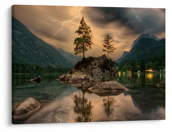 Slika - jezero u planinama (70x50 cm)