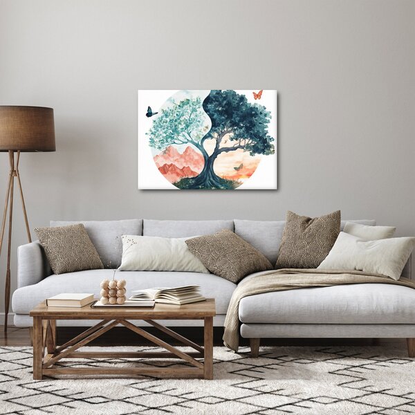 Slika – Akvarelno drvo puno života (70x50 cm)