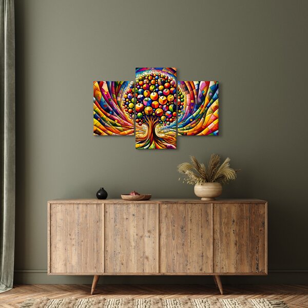 Slika – Šareno drvo s jabukama (90x60 cm)