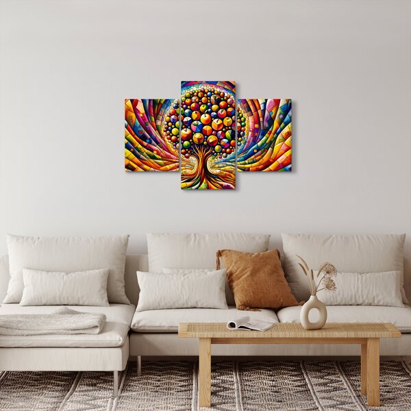 Slika – Šareno drvo s jabukama (90x60 cm)