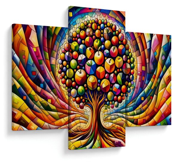Slika – Šareno drvo s jabukama (90x60 cm)