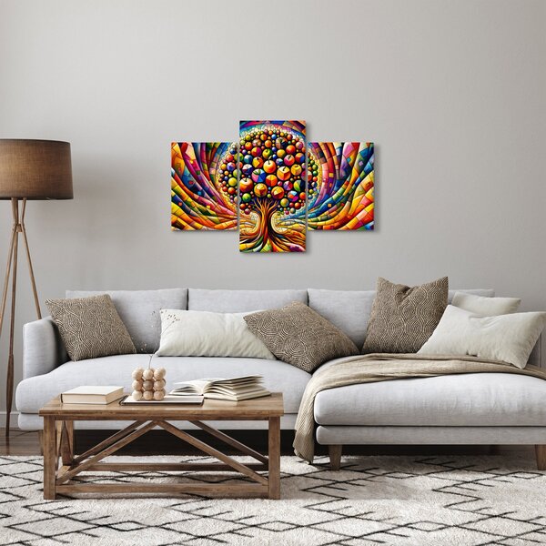 Slika – Šareno drvo s jabukama (90x60 cm)
