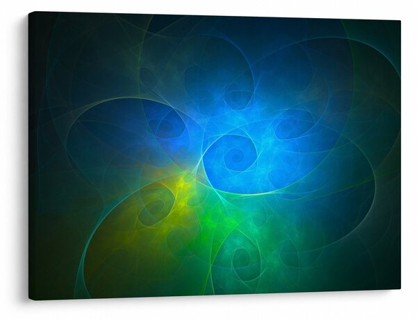 Slika plave apstrakcije (70x50 cm)