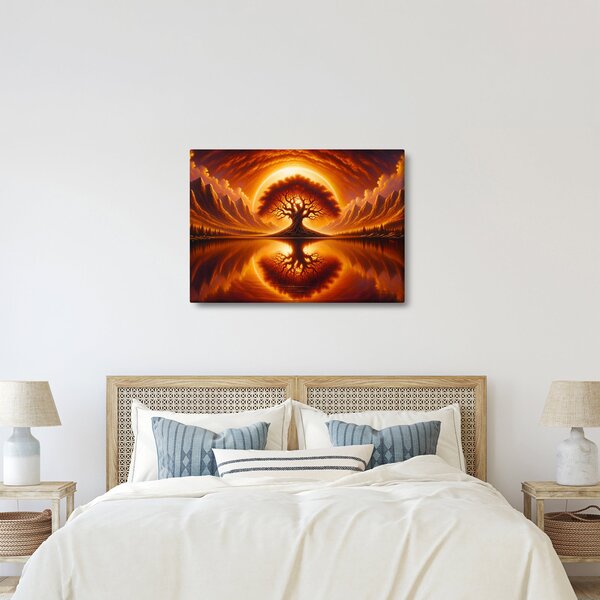 Slika – Drvo u krvavom suncu (70x50 cm)