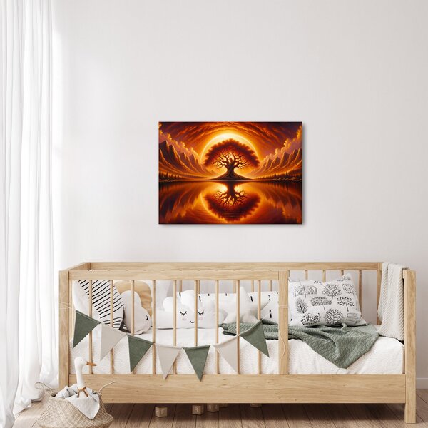 Slika – Drvo u krvavom suncu (70x50 cm)