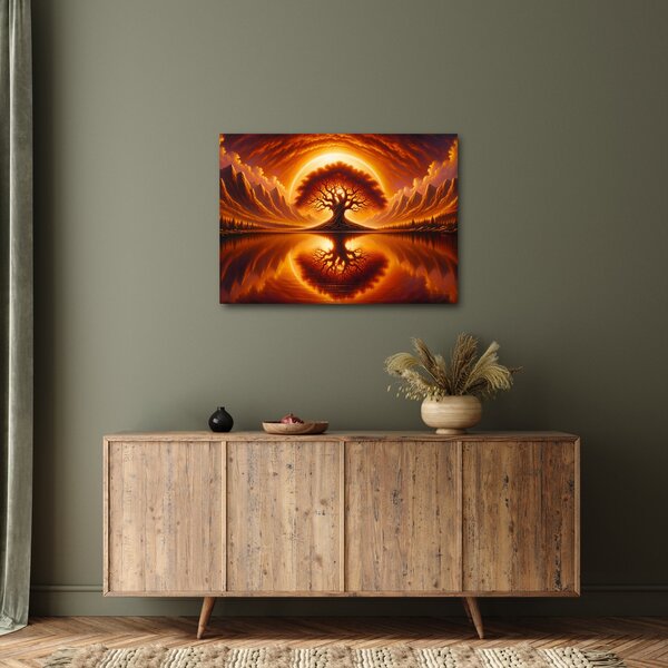 Slika – Drvo u krvavom suncu (70x50 cm)