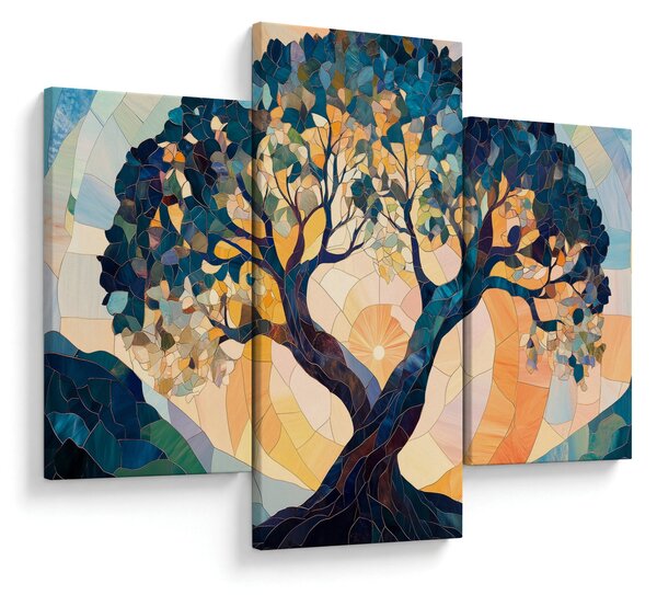 Slika – Mozaik – sunce i drvo II. (90x60 cm)