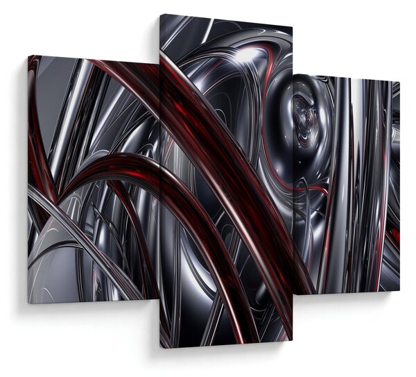 Slika sive apstrakcije (90x60 cm)