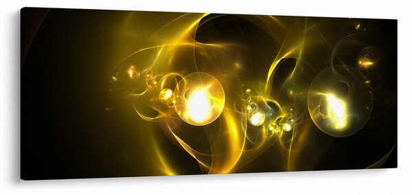 Apstraktna slina žutih kugli (120x50 cm)