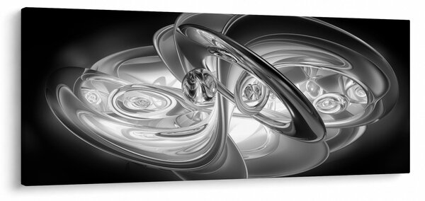 Slika moderne sive apstrakcije (120x50 cm)