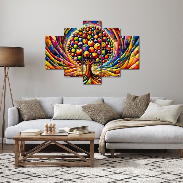 Slika – Šareno drvo s jabukama (150x105 cm)