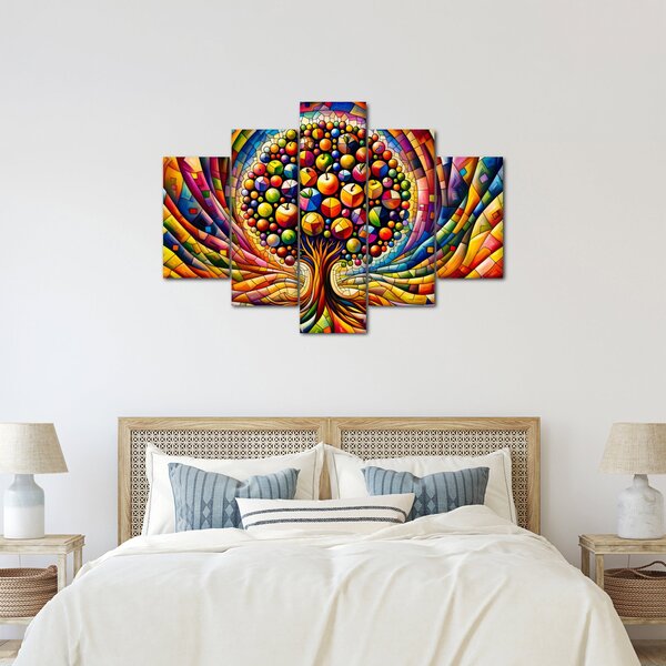 Slika – Šareno drvo s jabukama (150x105 cm)