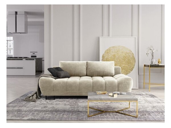 Bež baršunasti trosjed na razvlačenje Windsor & Co Sofas Cirrus