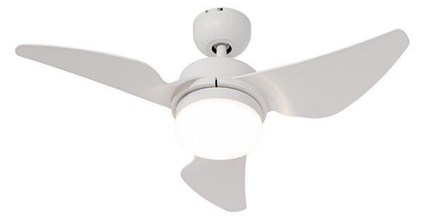 Stropni ventilator bijeli 86,7 cm uklj. LED s mogućnošću prigušivanja s daljinskim upravljačem - Yuki
