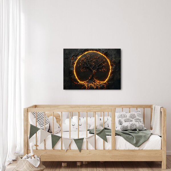 Slika – Drvo života u lavi II. (70x50 cm)