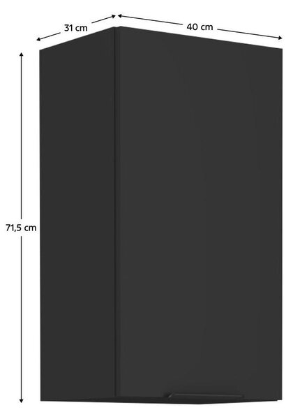 Zondo.hr Gornji kuhinjski ormarić Sobera 40 G 72 1F (crna) . 1097011